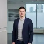 Man In Business Attire Indoors.