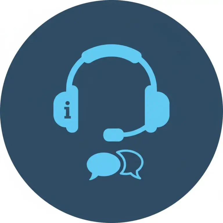 Headset Icon With Chat Bubbles